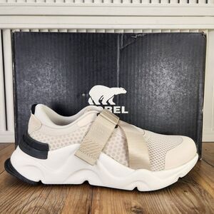 Sorel Kinetic Rnegd Strap Womens Size 7.5 Fawn Sea Salt Comfort Shoes NL4149-920